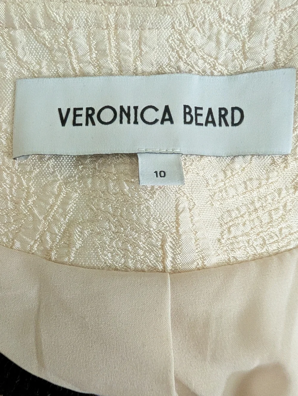 Veronica Beard Darla Lady Jacket Blazer Ivory Size 10 - Picture 10 of 14